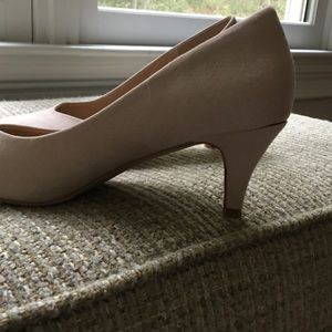 Ballet pink suede pumps. Never worn. 2.5” heel.